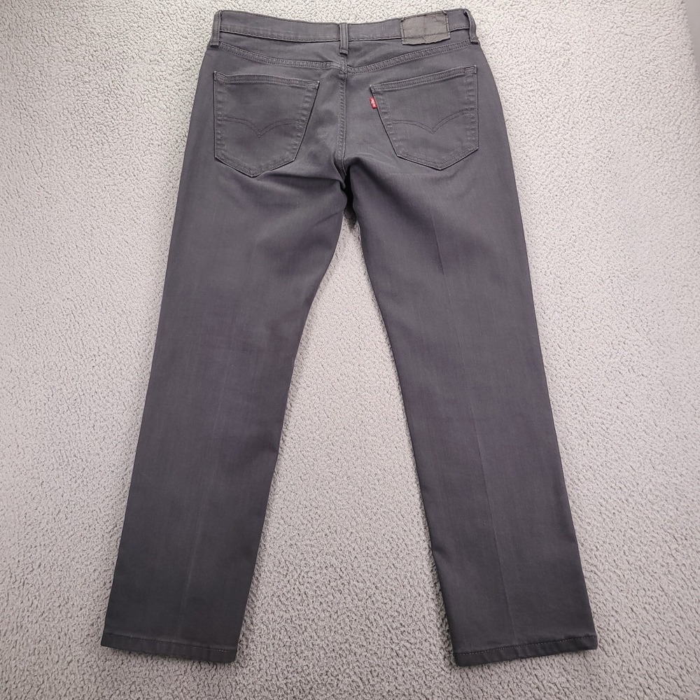 LEVIS 541 Jeans Mens 33x29 (Tag 33x30) Athletic Taper Leg Gray Stretch Denim